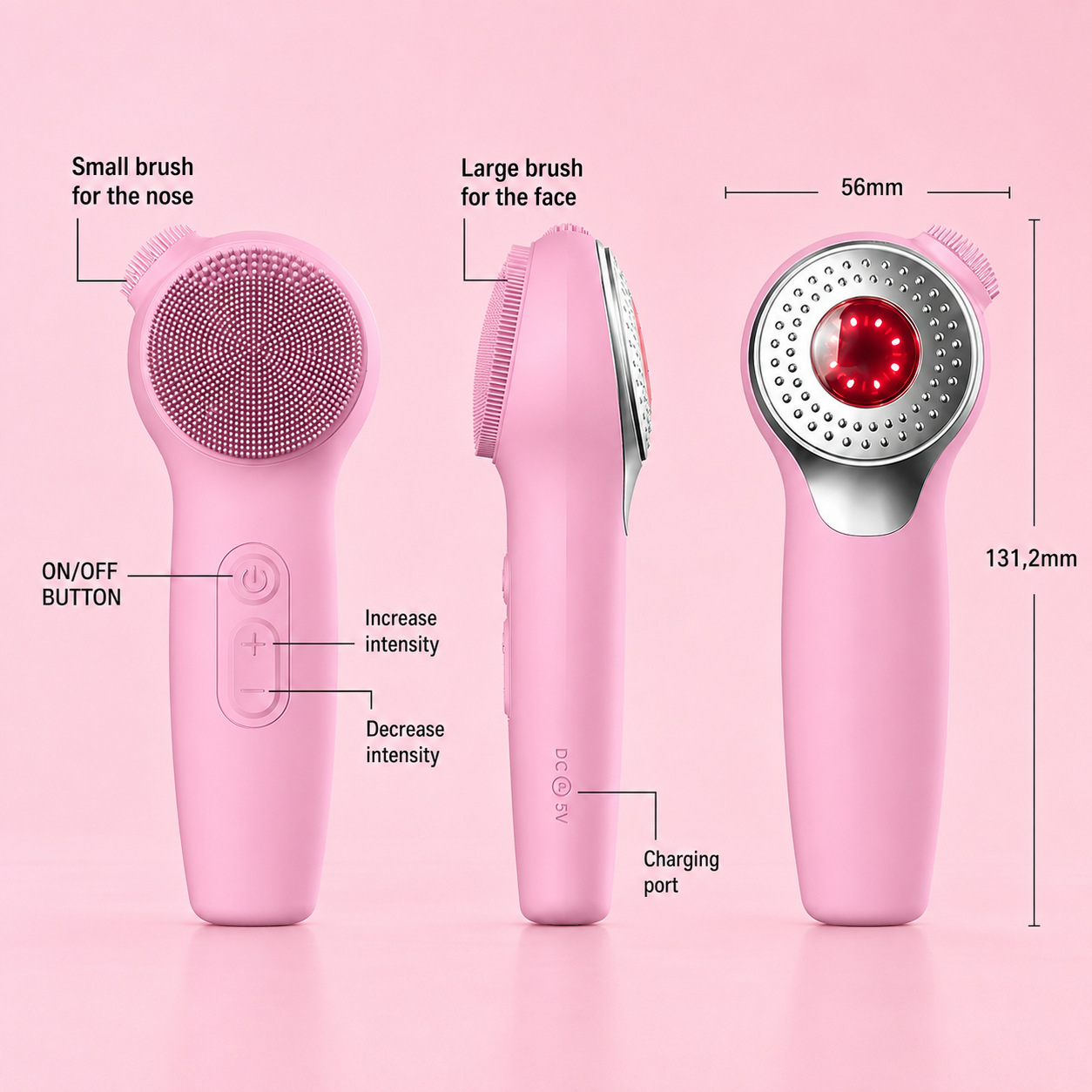 Teenydeer Heated Sonic Facial Cleansing Brush