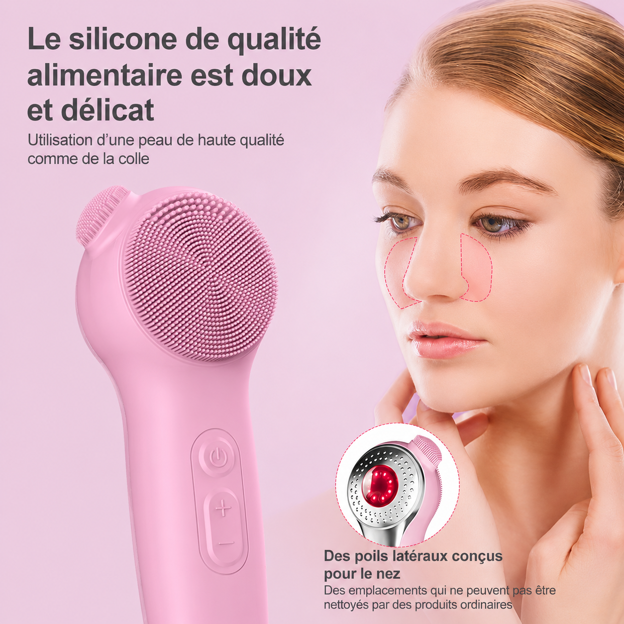 Teenydeer Brosse Nettoyante Visage Sonique et Chauffante