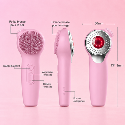 Teenydeer Brosse Nettoyante Visage Sonique et Chauffante